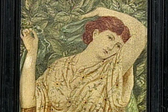 Appraisal: Cottier & Company Painted Tile, ca. 1880, from Vintage Atlanta.