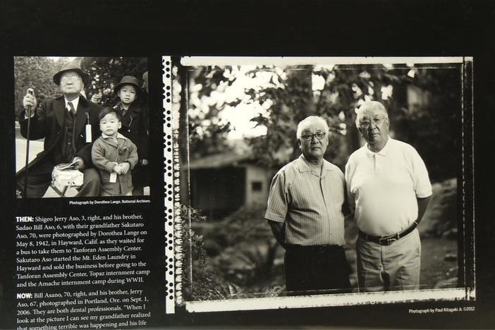 A photo exhibit in 2012 featured former internees photographed by Dorothea Lange in 1942.