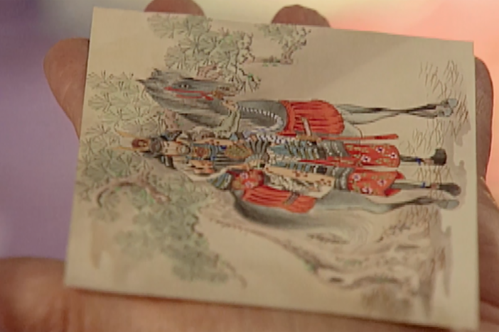 Appraisal: Meiji Period Japanese Postcard, ca. 1880, in Vintage Portland.