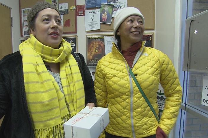Jeste Burton runs a small bakery in the lobby of a building on Seward Street in Juneau.