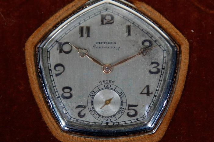 Appraisal: Gruen 50th Anniversary Watch, ca. 1924, from Des Moines Hour 1
