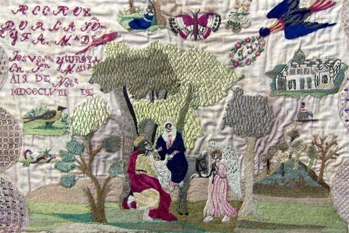 Appraisal: 1858 Latin American Sampler, in Celebrating Latino Heritage.