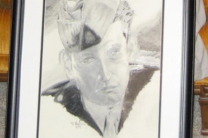 What happened to the artist of this portrait made in a German POW camp?