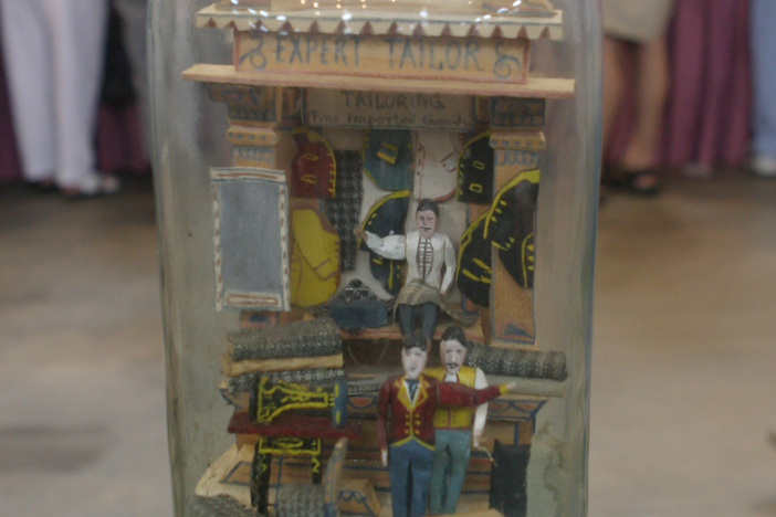 Appraisal: 1893 Carl Worner Folk Art Puzzle Jug, in Vintage Chicago.