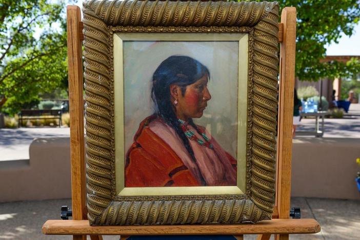 Appraisal: Joseph Henry Sharp Oil Portrait, ca. 1900