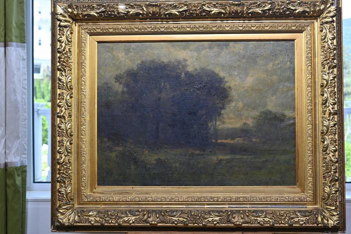 Appraisal: Edward Mitchell Bannister Oil, ca. 1885