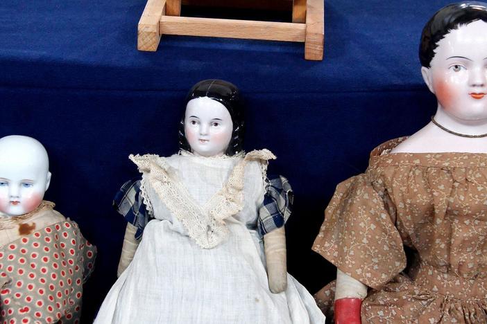 Three German China Dolls, ca. 1855