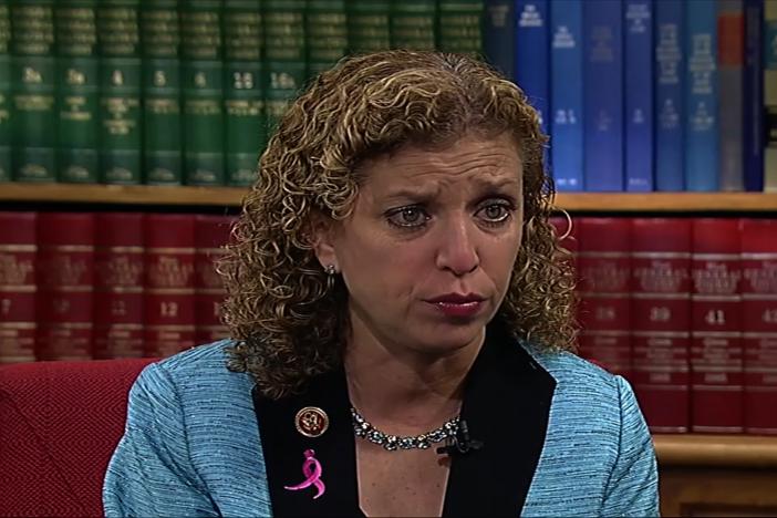 Representative Debbie Wasserman Schultz speaks on the importance in people voting. 