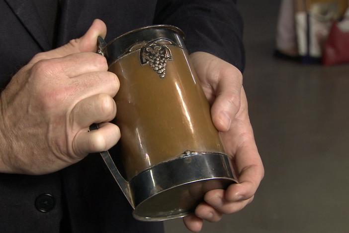 Appraisal: Karl Kipp Copper & Silver Tankard, ca. 1915, from Tucson Hr 2.