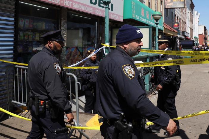 Police search for suspect in New York City subway shooting