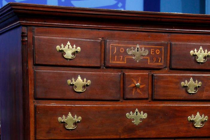 Appraisal: 1797 Chester County Marriage Chest, from ROADSHOW's Special: Greatest Gifts.