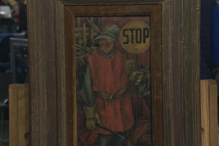 Appraisal: 1950 Alfred Sessler Oil with Heydenryk Frame from Junk in the Trunk 8.