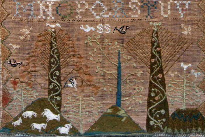 1787 Debbe Poor Sampler, Andover, Mass from El Paso Hour 3.