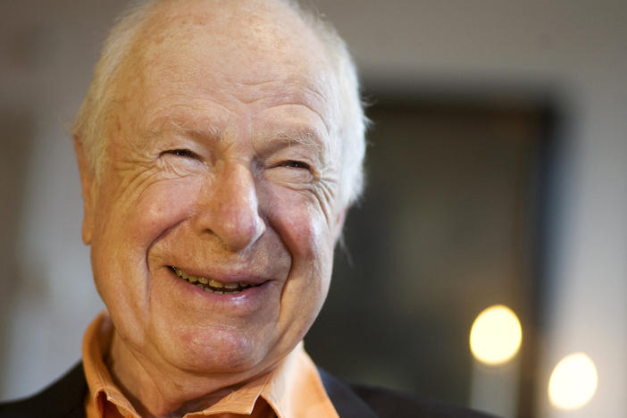 British director Peter Brook smiles after receiving the 2008 Ibsen Award for bringing new artistic dimensions to the world of theater.