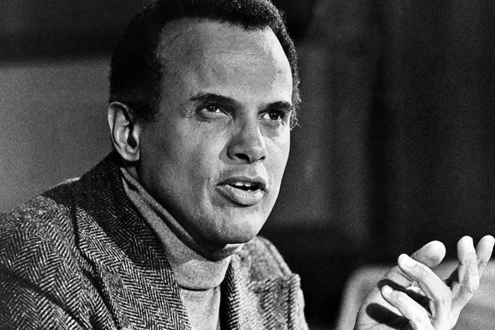 A 1976 portrait of the singer, actor and activist Harry Belafonte. He died Tuesday at age 96.