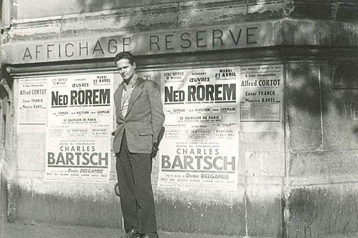 Composer Ned Rorem in 1953 in Paris, where he lived for nearly a decade and wrote his infamous <em>Paris Diary</em>.