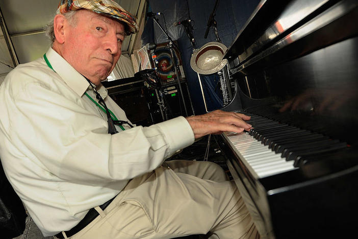 George Wein, backstage at the New Orleans Jazz & Heritage Festival in May 2012.