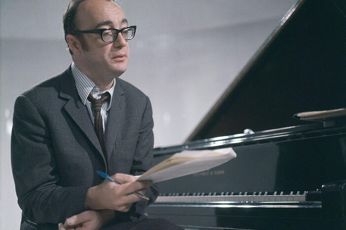 Austrian pianist Alfred Brendel at the piano, circa 1970. He died Tuesday at his home in London at age 94.