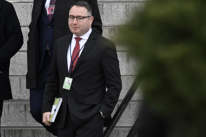 Army Lt. Col. Alexander Vindman, a military officer at the National Security Council who testified during the impeachment hearings on Capitol Hill, is seen at the White House complex in January.