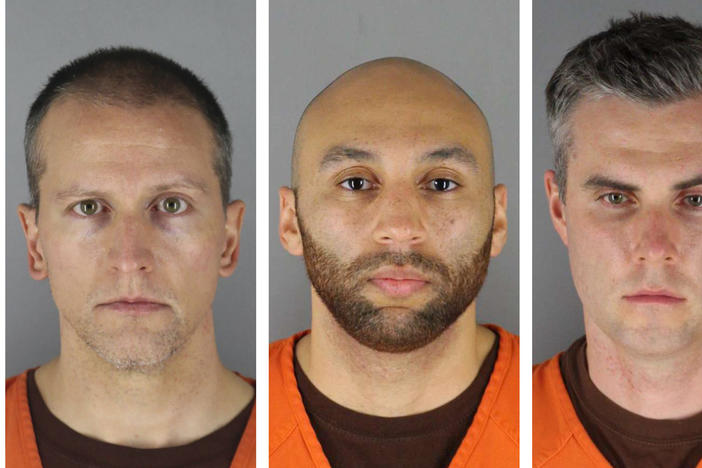 This combination of photos provided by the Hennepin County Sheriff's Office shows (from left) Derek Chauvin, J. Alexander Kueng, Thomas Lane and Tou Thao, the officers involved in George Floyd's death.