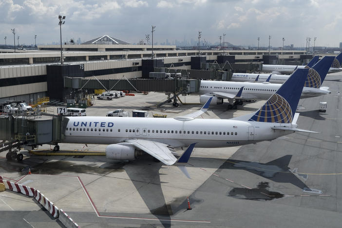 United Airlines planes at Newark Liberty International Airport in Newark, N.J. Company executives call the COVID-19 pandemic the worst crisis in the airline's history.