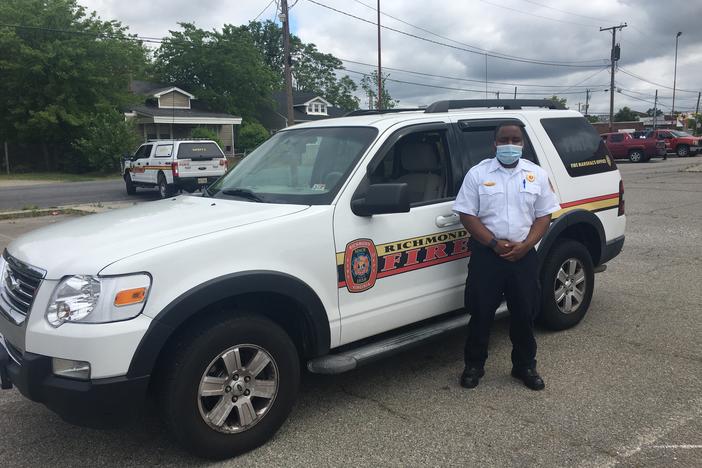 Lt. Travis Stokes, a firefighter in Richmond, Va., is helping to lead an effort to distribute protective equipment to residents of low-income and minority neighborhoods.