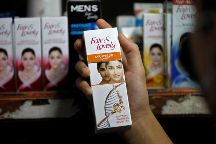 A package of Fair & Lovely skin-lightening cream at a shop in India. In response to calls for racial justice around the world, the product name is being changed to Glow & Lovely.