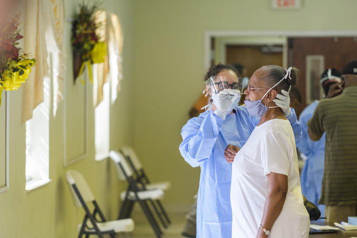 COVID-19 testing conducted by the National Guard and Augusta University in Macon. 