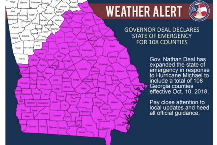 State of emergency extended in Georgia. 