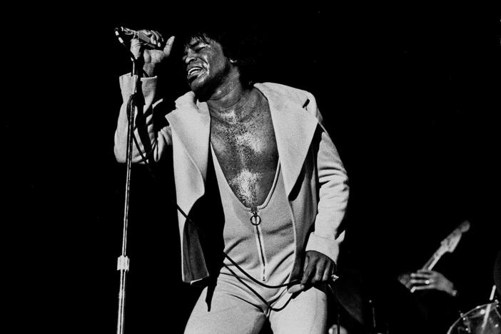 Brown performing live in Hamburg, Germany in 1973.