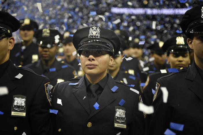 A graduation ceremony at the NYPD Police Academy on Monday, June 30, 2014.