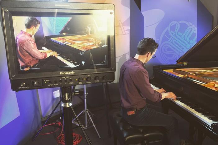 Atlanta-based pianist John Burke plays in the GPB Performance Studio