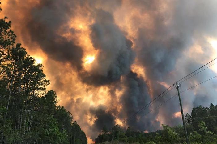 The West Mims wildfire has been burning since April 6 in and around the Okefenokee National Wildlife Refuge
