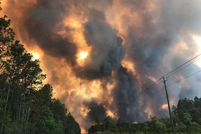 The West Mims wildfire has been burning since April 6 in and around the Okefenokee National Wildlife Refuge