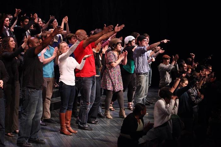 Actors at a previous year of the Atlanta One-Minute Play Festival