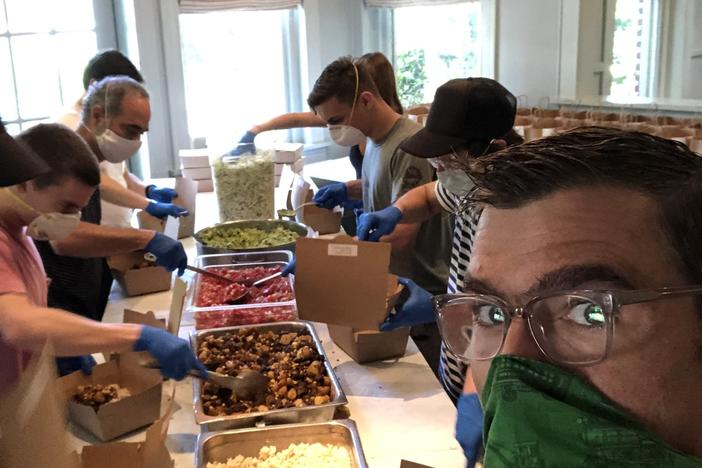 Athens, Ga. chef and restaurant owner Hugh Acheson closed his restaurants during the pandemic. He and his teams are now delivering thousands of meals a week to first responders. 