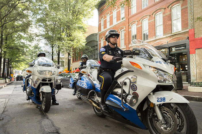 A photograph of Georgia State University Police officers. 