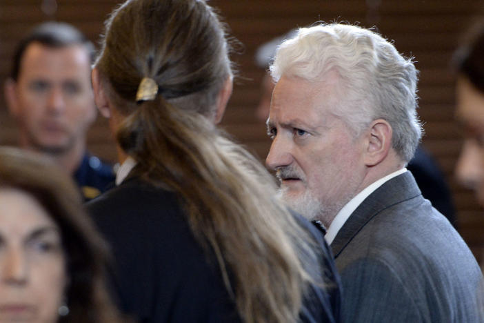 Ralph Stanley Elrod Jr., right, during his sentencing for the 2016 killing of two Bibb County Sheriff's Deputies Thursday.