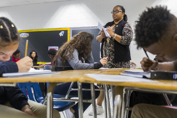 Shandrina Griffin-Stewart grew up in East Macon and attended Appling Middle School where she is in her first year as principal. Appling is one of 18 schools in Georgia where the Chief Turnaround Schools Officer, appointed by the governor, is at work.