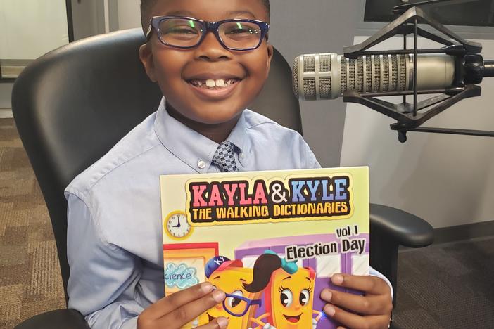 Eight year old NIcholas Buamah of Snellville is the author of Kayla & Kyle The Walking Dictionaries: Election Day, which came out last year.