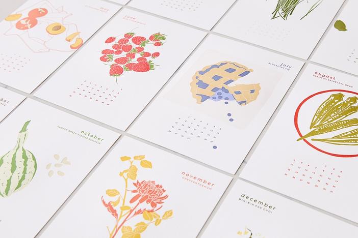 Megan Fowler's Sunny Side 2019 calendar was highlighted by Garden and Gun magazine as one of the best crafts in the South.