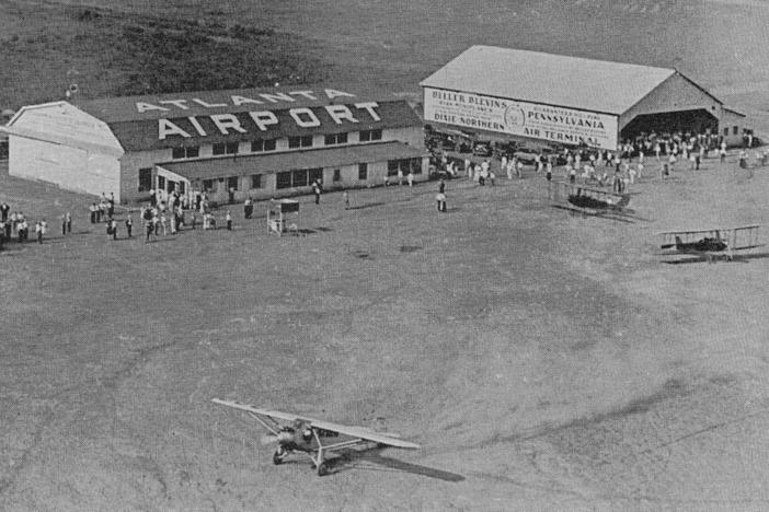 Charles Linbergh visited Atlanta's airport in the Spirit of St. Louis in 1927.