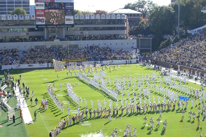 While handguns will be allowed in certain settings on Georgia campuses, they will be banned from athletic events and venues like GA Tech's Bobby Dodd Stadium.