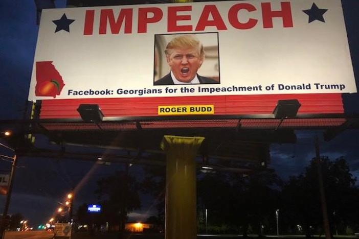 One day after the group Georgians for the Impeachment of Donald Trump paid to have a billboard put up along St. Augustine Road in Valdosta, the Impeach Trump sign was taken down, according to the group's Facebook page 