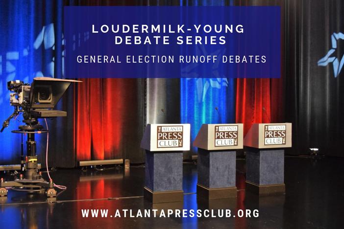 The Atlanta Press Club Loudermilk-Young Debate Series will host the General Election Runoff debate for secretary of state at 11:30 a.m. Tuesday at Georgia Public Broadcasting. 