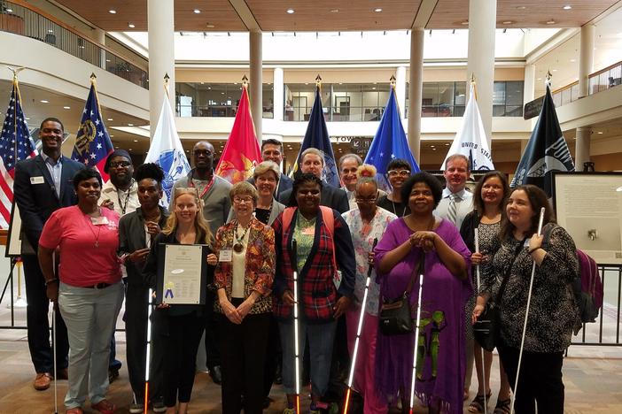 Center for the Visually Impaired's proclamation reading for White Cane Day in 2018.