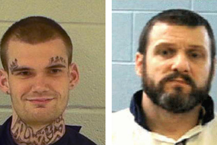 Authorities have captured escaped Georgia inmates Ricky Dubose (left) and Donnie Russell Rowe.