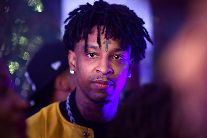 Rapper 21 Savage attends an event related to his new album, I Am > I Was, in Atlanta. The rapper, whose real name is She'yaa Bin Abraham-Joseph, was arrested Sunday by U.S. Immigration and Customs Enforcement.