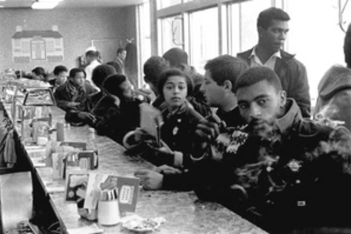 Members of the North Carolina Student Nonviolent Coordinating Committee, shown at the Tottle House lunch counter in Atlanta in 1960, sparked sit-ins across the South. 