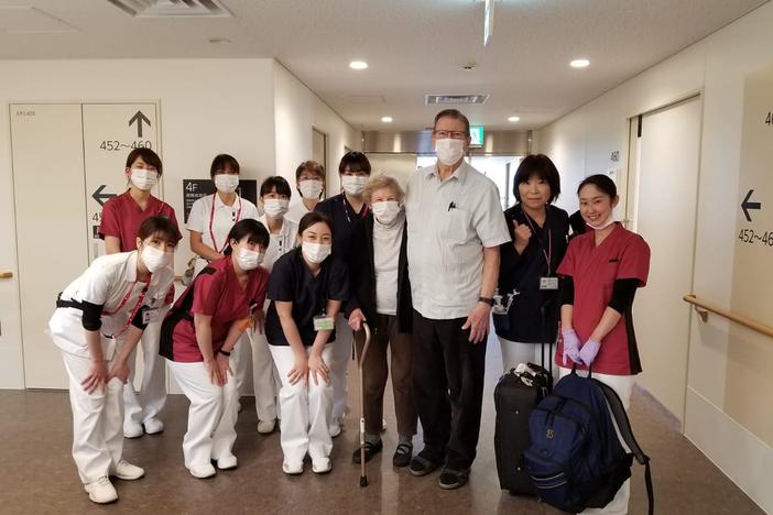 The Smiths are leaving a hospital in Japan where they were quarantined after testing positive for COVID-19 aboard the Diamond Princess cruise ship.